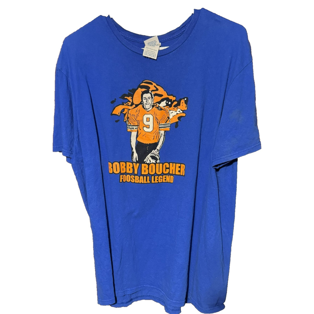 The Waterboy Bobby Boucher Foosball Legend Tee Shirt Men's Size XL Blue